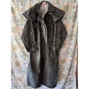 The Australian Outback Collection Duster Jacket Men's XL Black Denim Vintage